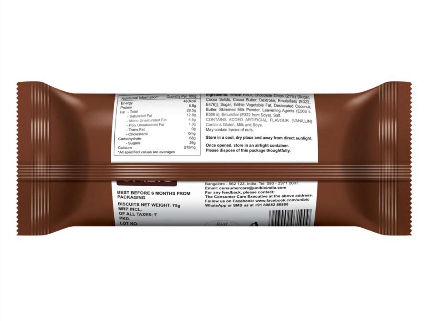 Unibic Chocochip Cookies Tiffin Pack, Pk of 12, 900gms - Image 4