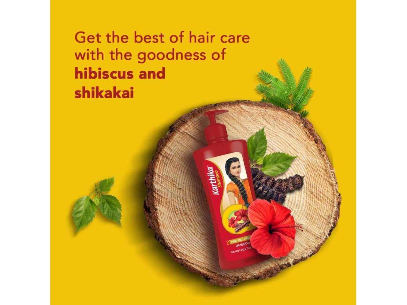 Karthika Hair Fall Shield Shampoo, With the Goodness Of Shikakai and Hibiscus, For Men & Women - 650ml - Image 3