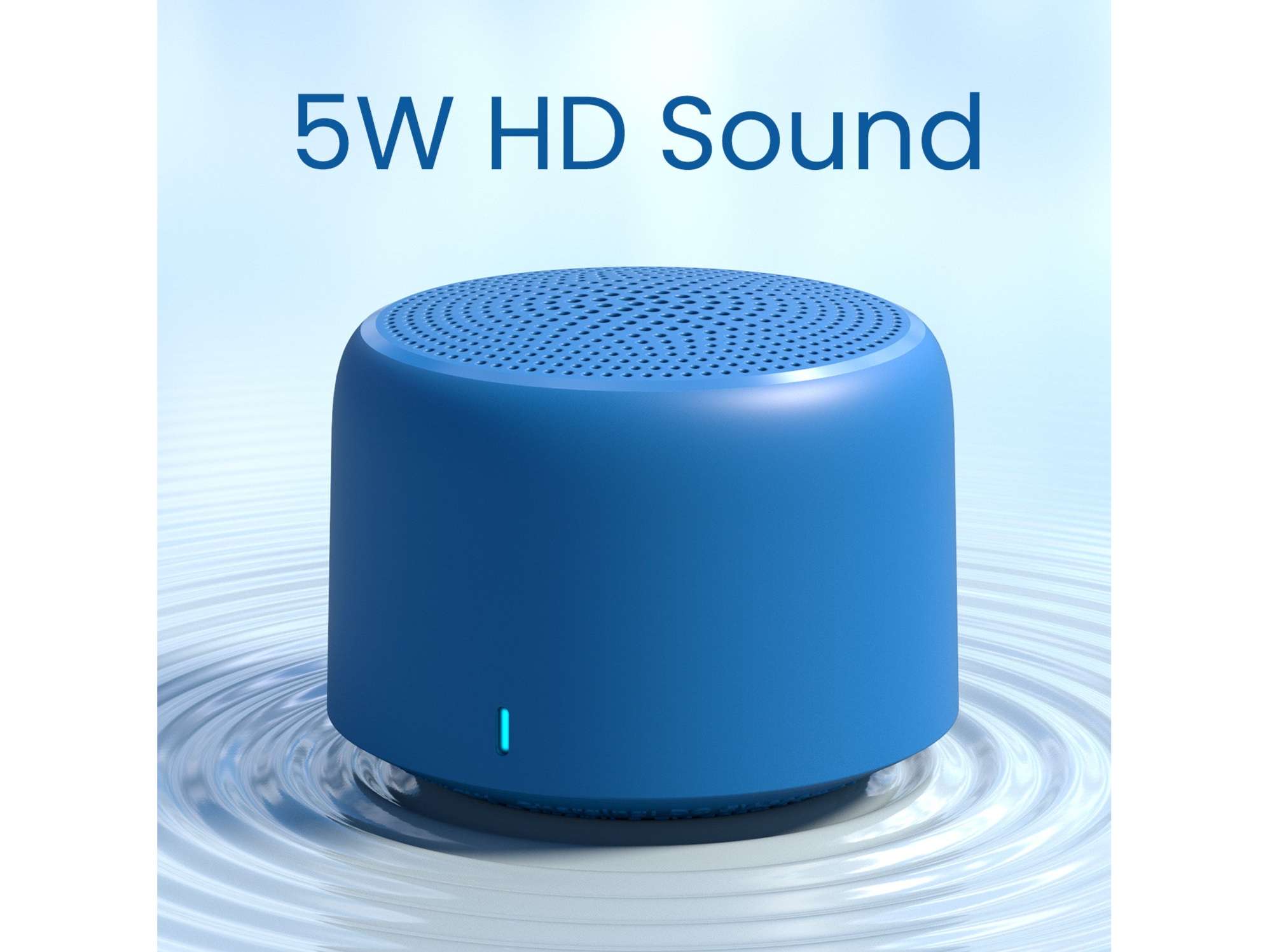 Portronics Pico HD Sound, Bluetooth 5.3V, in Built Mic, Type C Fast Charging - Blue - Image 2