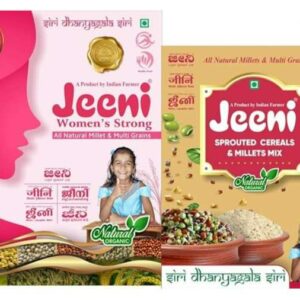 Jeeni Combo Pack Of Women's Strong Mix Millet Multi grains 500g and Double Filtered Organic and Natural Product 1 kg for 2 & 12 yrs (Pack of 2)