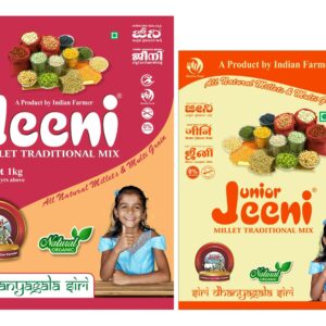 Jeeni Combo Pack Of 2 Millet Traditional Mix Adult 1 kg and Junior 500g For Junior & Adults (Pack OF 2)