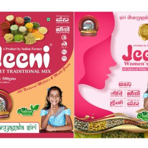 Jeeni Combo Pack of 2 Millet Traditional Mix Adult (500 gm) and All Natural Millet & Multi Grains (500 gm) for Women & Adults (Pack Of 2)