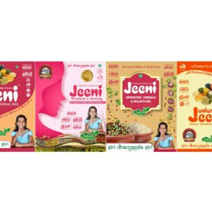 Jeeni Combo Pack of 4 Millet Traditional Mix Adult (1 kg) and Womens Strong (1 kg)And Sprouted Cereals & Millet Mix (1kg)And Junior Millet Mix(500 g)