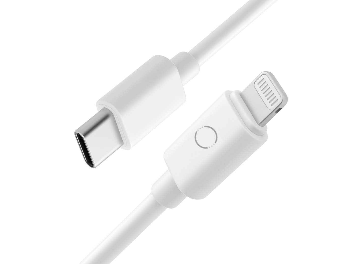 Twance TL20W Type C to Lightning Connector fast charging and data transfer Cable, 1 Meter , White Color