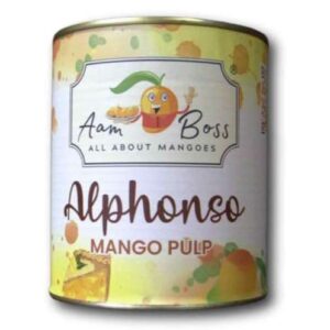AamBoss Premium Alphonso Mango Pulp | Aamras (850g) GI Tagged Mangoes from Sindhudurg Maharashtra
