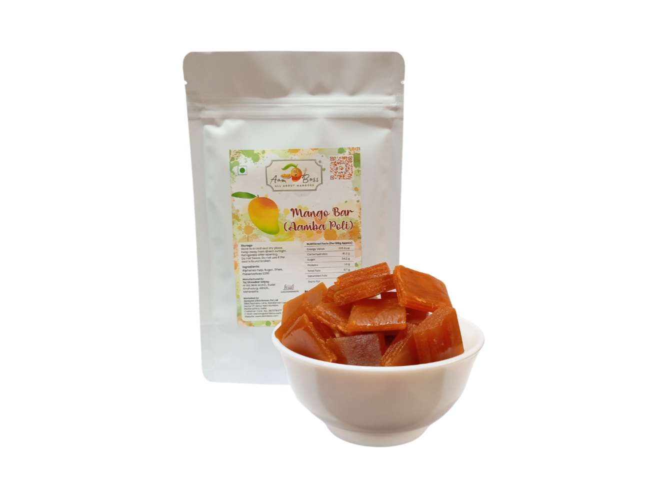 Aam Boss Mango Bar (200g) Amba Poli Khatta Meetha Aam Papad| Aam Papad| Mango Jelly - Image 2