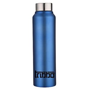 TRIBBO Stainless Steel Water Bottle 1 litre Water Bottles For Fridge School,Gym,Home,office,Boys   Girls Kids Leak Proof(BLUESIPPER CAP SET OF 1 1000 ML)