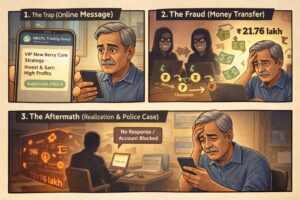 Online ಟ್ರೇಡಿಂಗ್ ಆಮಿಷ: ನಿವೃತ್ತ ನೌಕರನಿಗೆ ಬರೋಬ್ಬರಿ 21.76 ಲಕ್ಷ ರೂ. ವಂಚಿಸಿದ ಸೈಬರ್ ಖದೀಮರು!