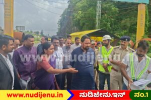 ಕಾರವಾರಕ್ಕೆ ನೂತನ ಉಸ್ತುವಾರಿ ಸಚಿವ ಲಕ್ಷ್ಮಣ ಸವದಿ ಭೇಟಿ; ಕಾಳಿ ಸೇತುವೆ ಕಾಮಗಾರಿ ಪರಿಶೀಲನೆ